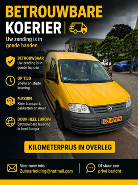 Перевізник Малий фургон Volkswagen Caddy в Sliedrecht Нідерланди